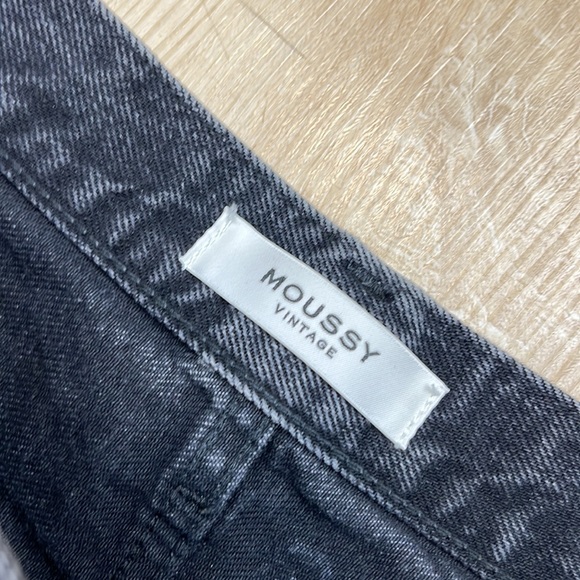 MOUSSY VINTAGE MV Odessa Wide Straight Jeans Black, SIZE 30 0894 - Picture 9 of 13